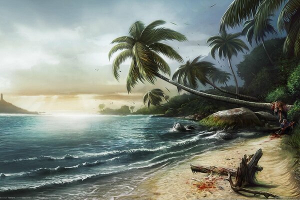 Eine faszinierende Landschaft aus dem Spiel dead Island