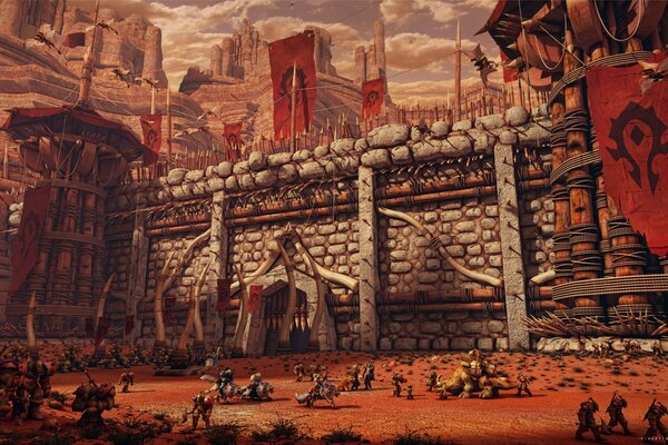 Warcraft game, image of the fortress