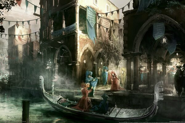 Venise dans le jeu d ordinateur assassins Creed