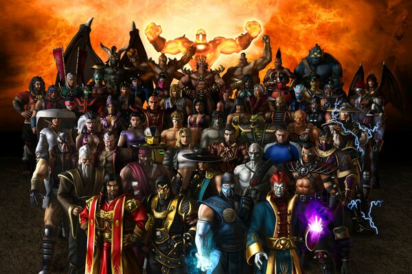 Tous les personnages du jeu Mortal Kombat sur l économiseur d écran