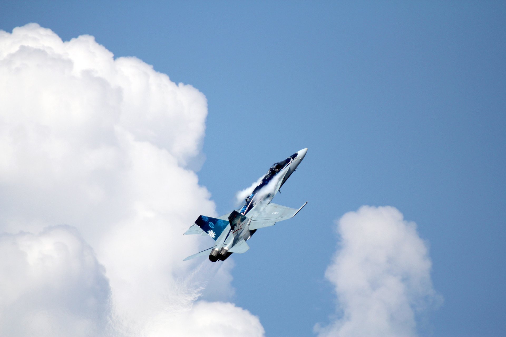 cf-18 hornet multi-purpose fighter cloud