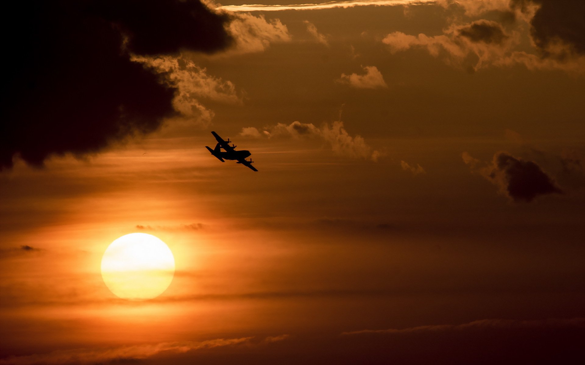 aereo aviazione tramonto cielo paesaggio