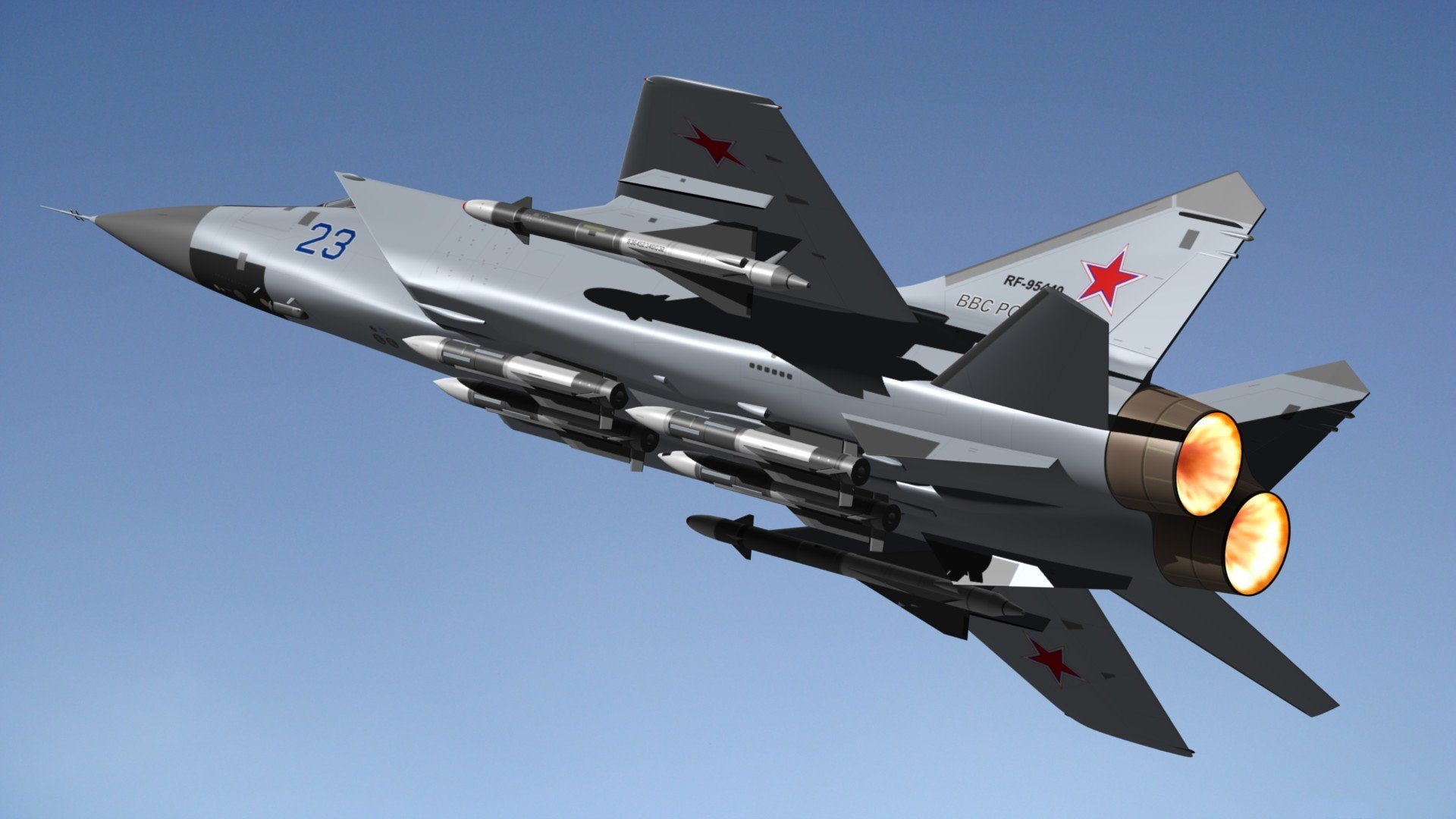 mig-31 double chasseur intercepteur