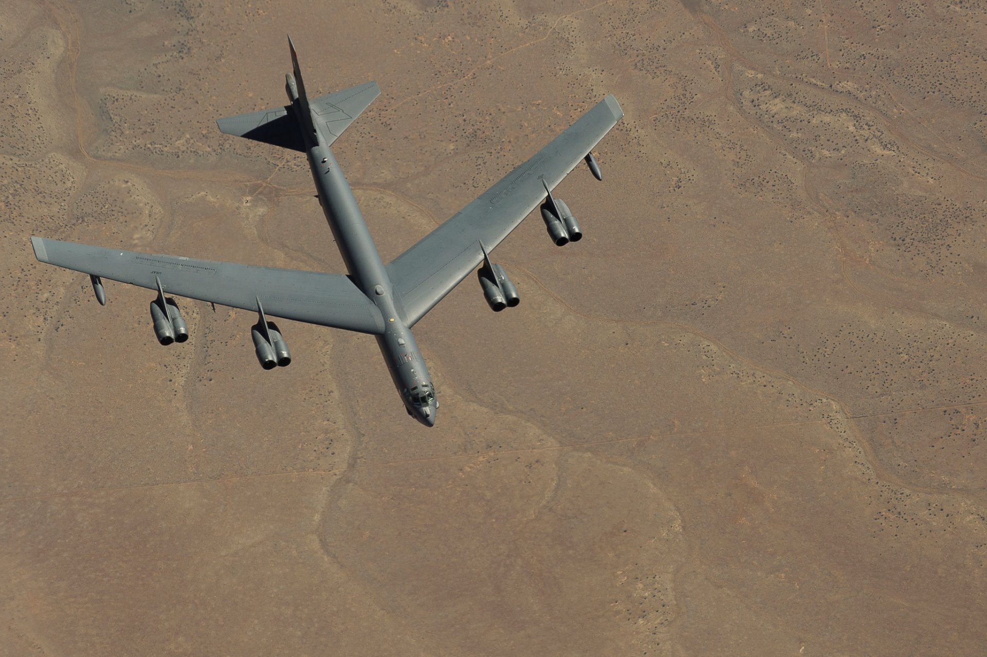 boeing b-52 stratofortress lourd stratégique bombardier paysage de vol