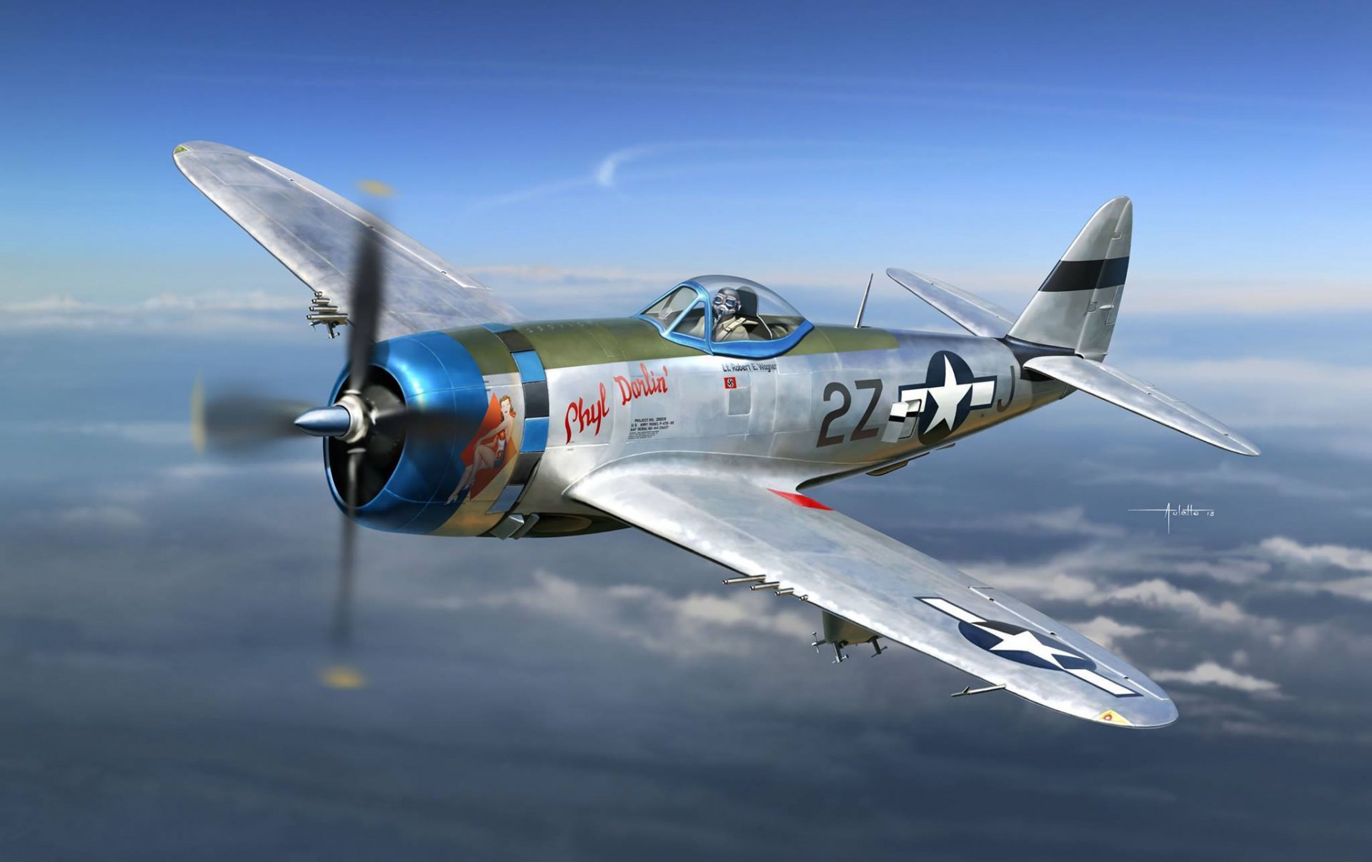 p 47 thunderbolt luftkampf nahkampf ww2 krieg malerei kunst flugzeug