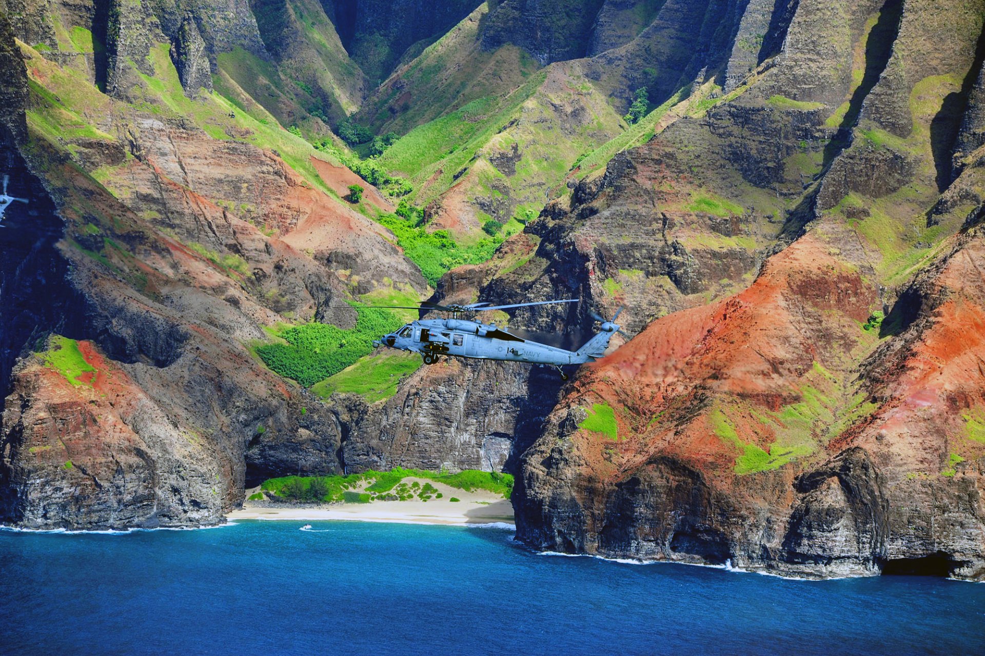 mh-60s seahawk transport militaire vol paysage