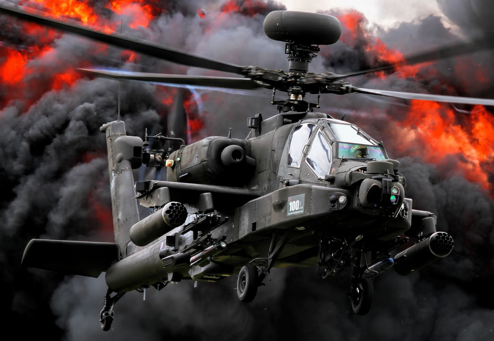 ah-64 apache apache principal choque humo