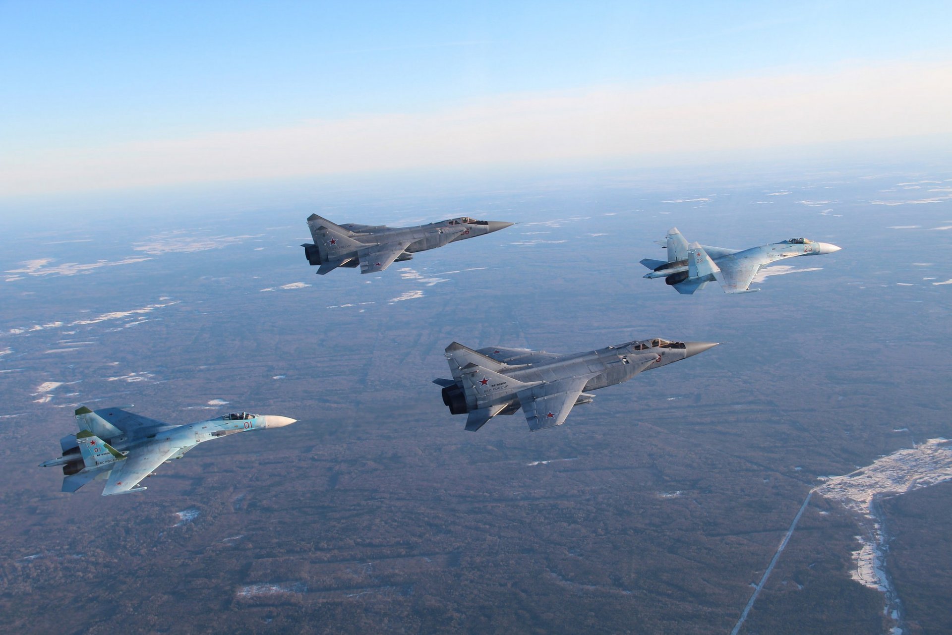 su-27 mig-31 in coppia caccia