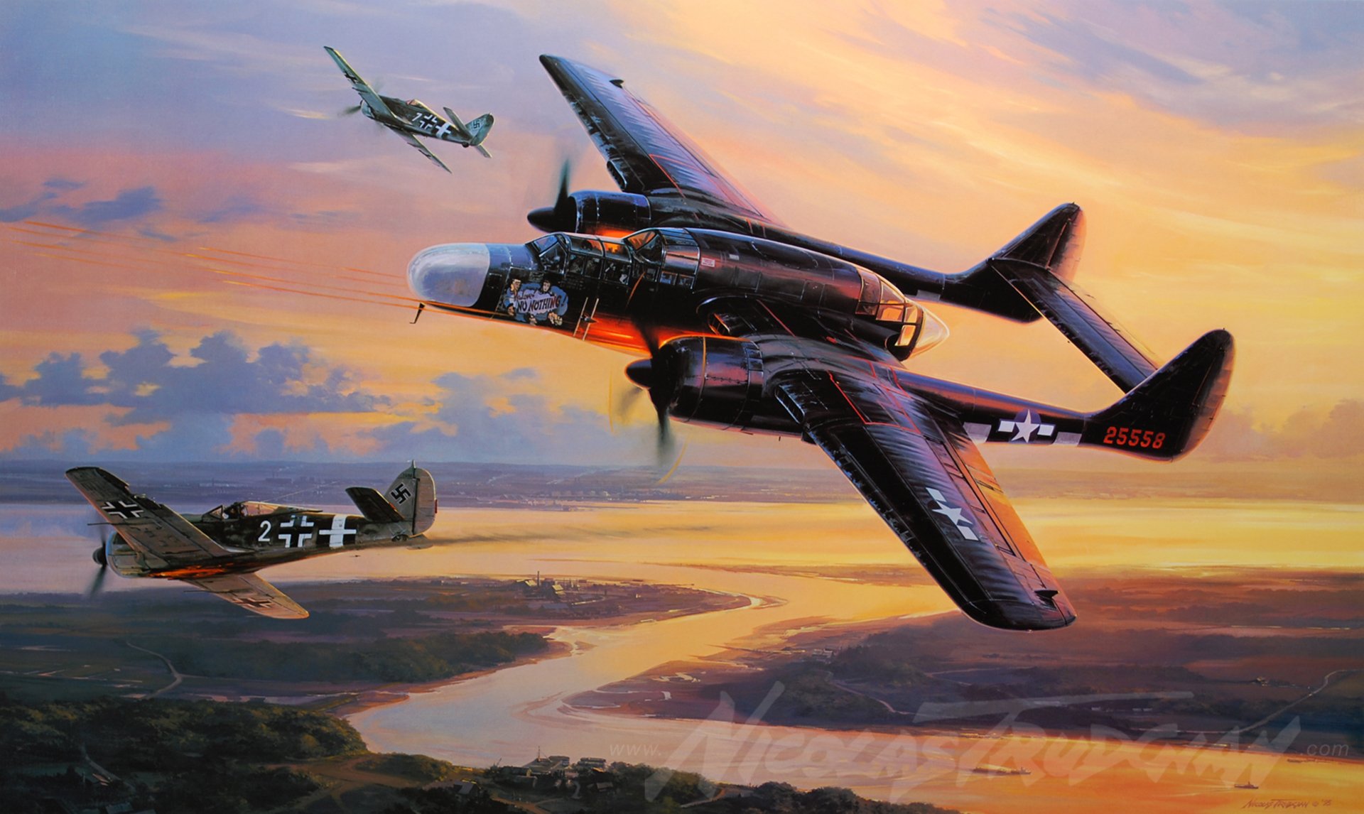 p-61 veuve noire p 61 veuve noire combattant ww2 peinture art avion avion