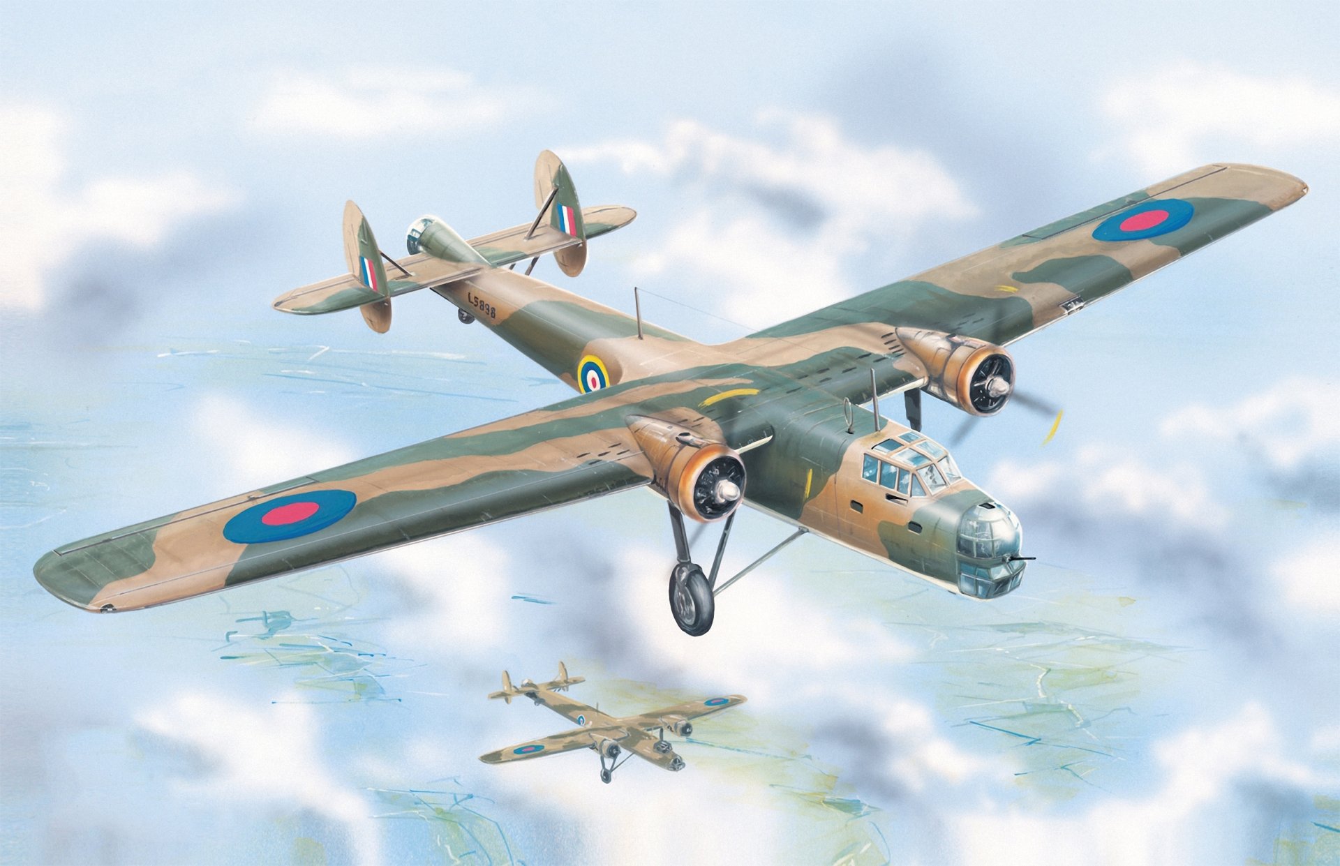 bristol bombay mk.i british bomber ww2 art war painting airplane aviation art