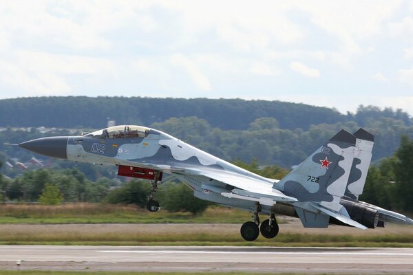 CY-30 multi-purpose fighter on takeoff