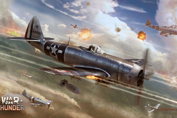 American fighter bomber in the game