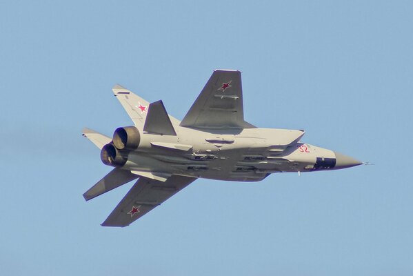 Russian fighter in the sky