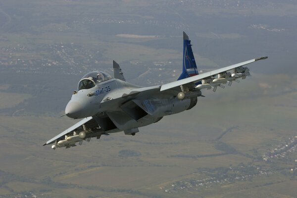 Russian MIG-35 fourth generation fighter in flight