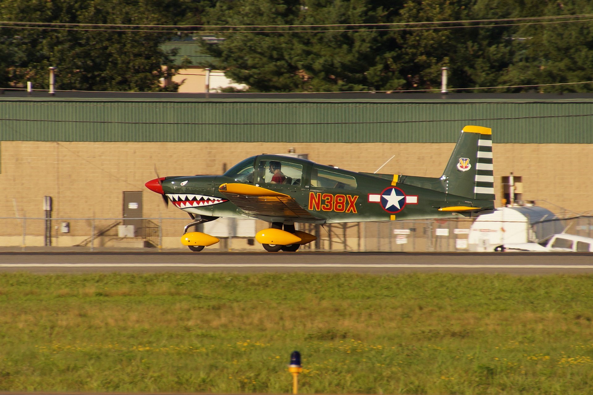 airport grumman aa-5 airplane n38x quadruple lightweight plane