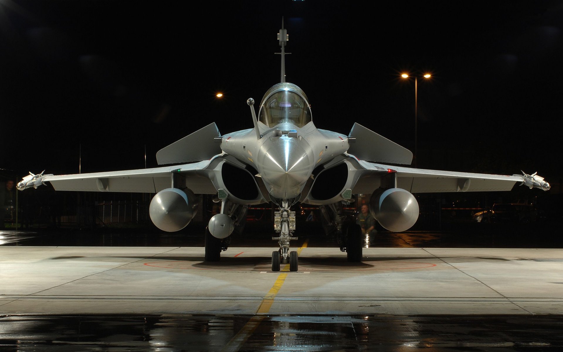 flugzeug dassault rafale dassault rafale flut französisch mehrzweck kämpfer generationen nacht lichter raketen kraftstofftanks