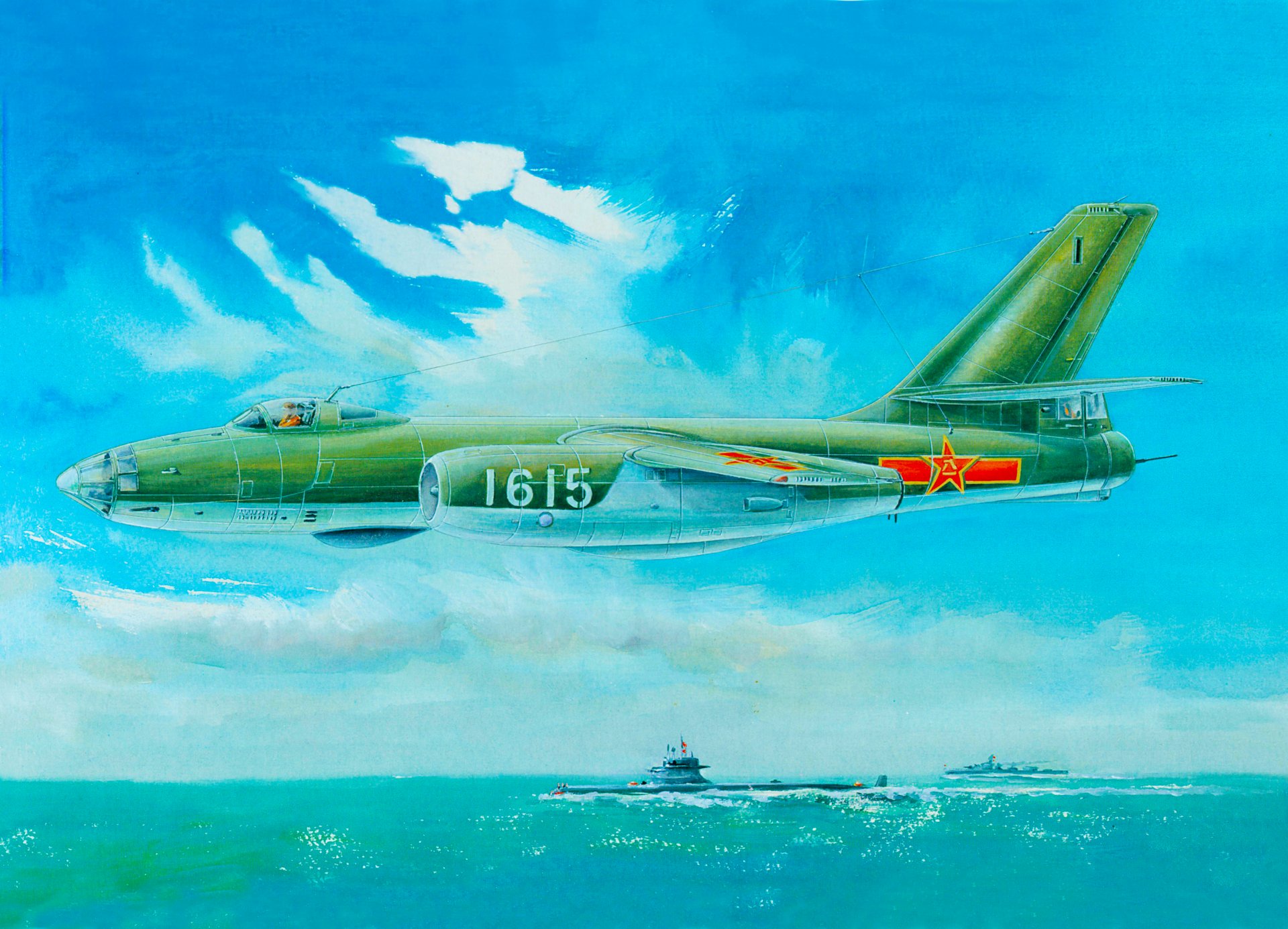 il-28 hound bombardiere scout ilyushin aviation art volare mare 1615