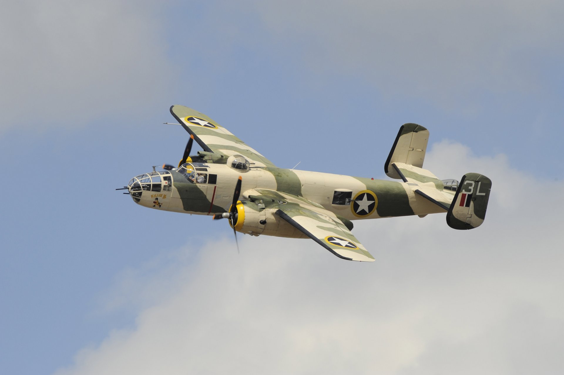 nordamerika b-25 mitchell amerikanisch zweimotorig mittel bomber flug himmel