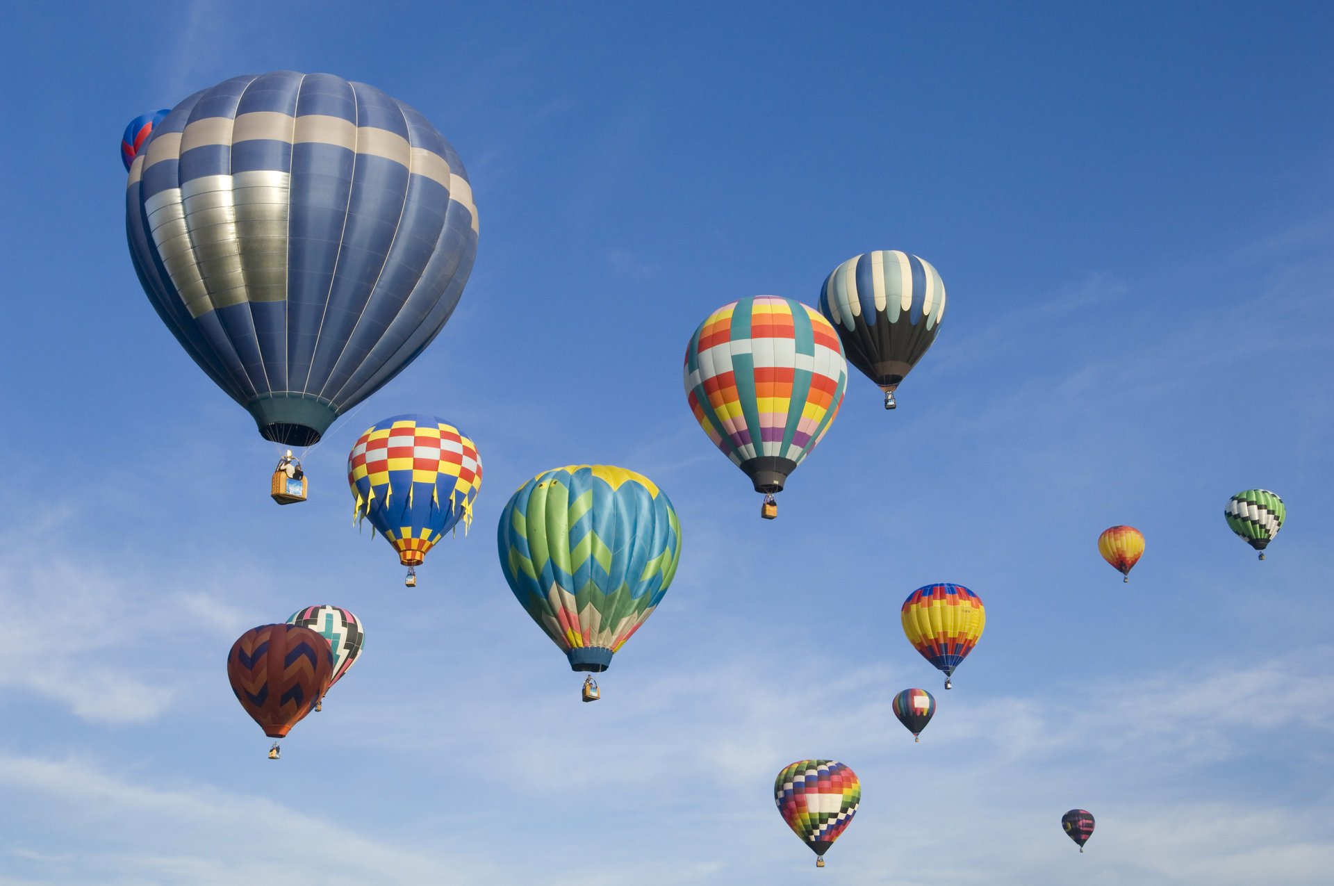 ballon panier ciel vol défilé