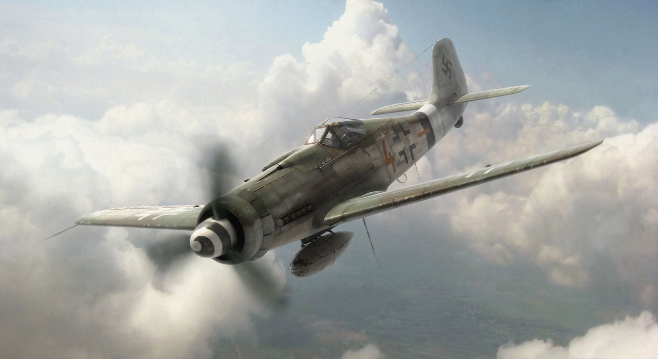 aereo guerra combattimento corpo a corpo ww2 aereo tedesco fw 190