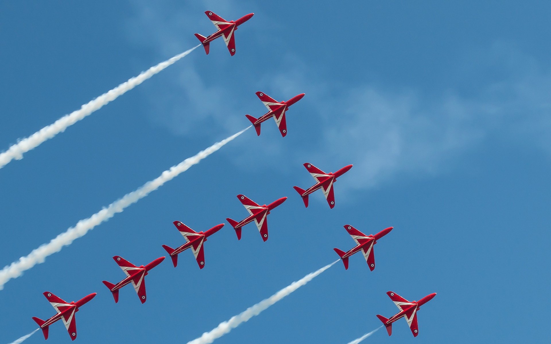 czerwone strzały eastbourne air show niebo