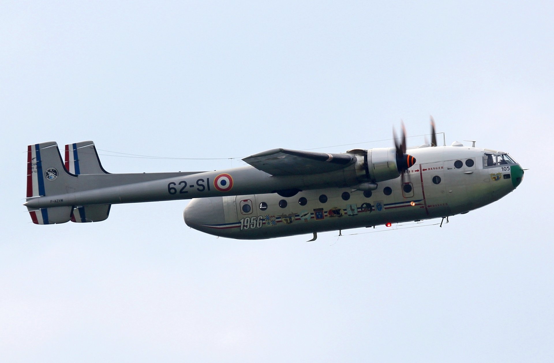 nord n-2501 noratlas francés transporte militar avión