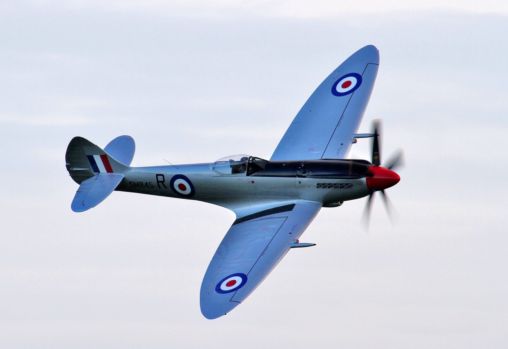 himmel flugzeug spitfire fr.xviiie britischer kampfjet ww2