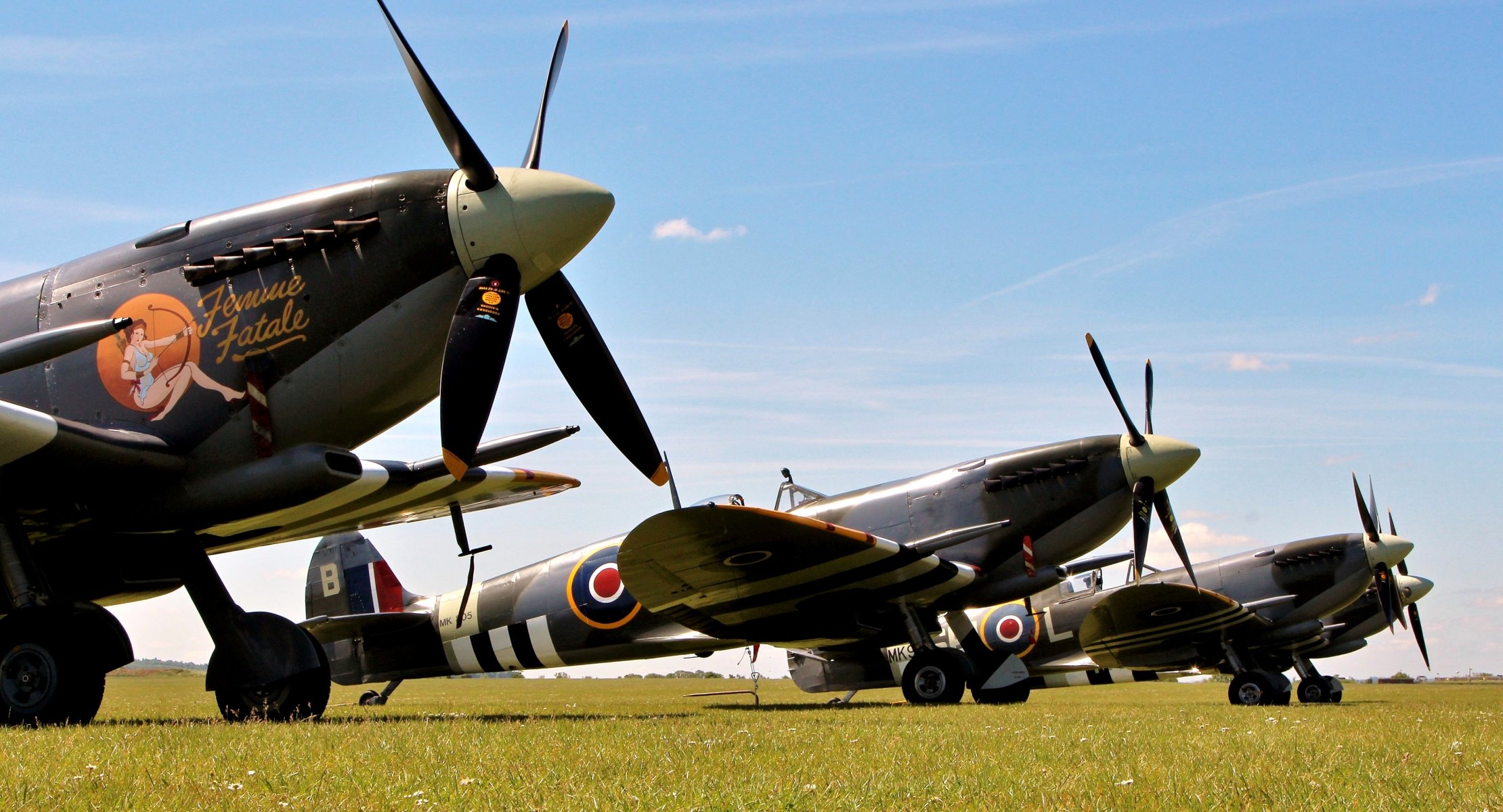 campo erba spitfire lf.ixb di collegamento britannico combattente ww2