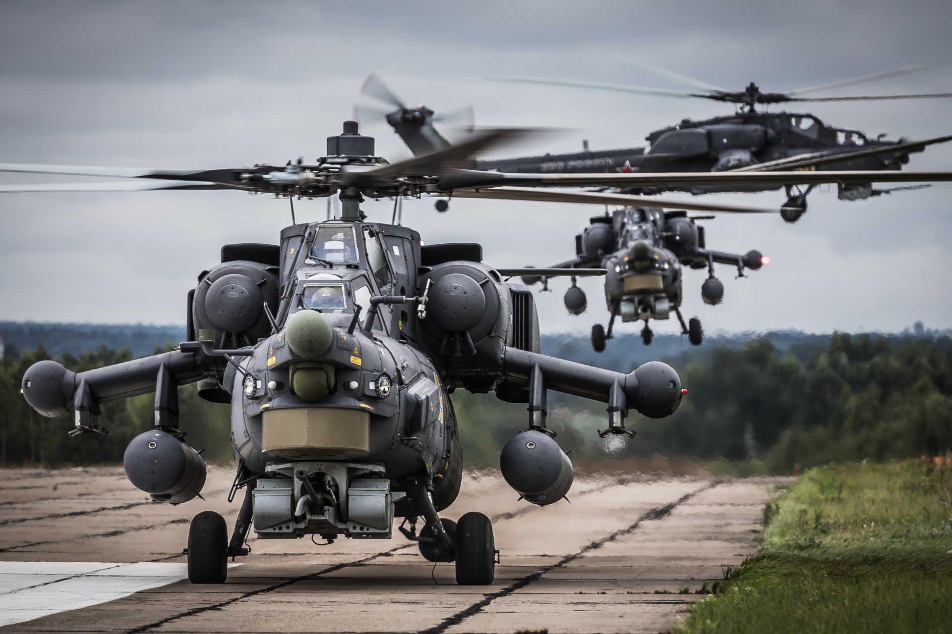 mi-28n złote orły uderzenia śmigłowce start