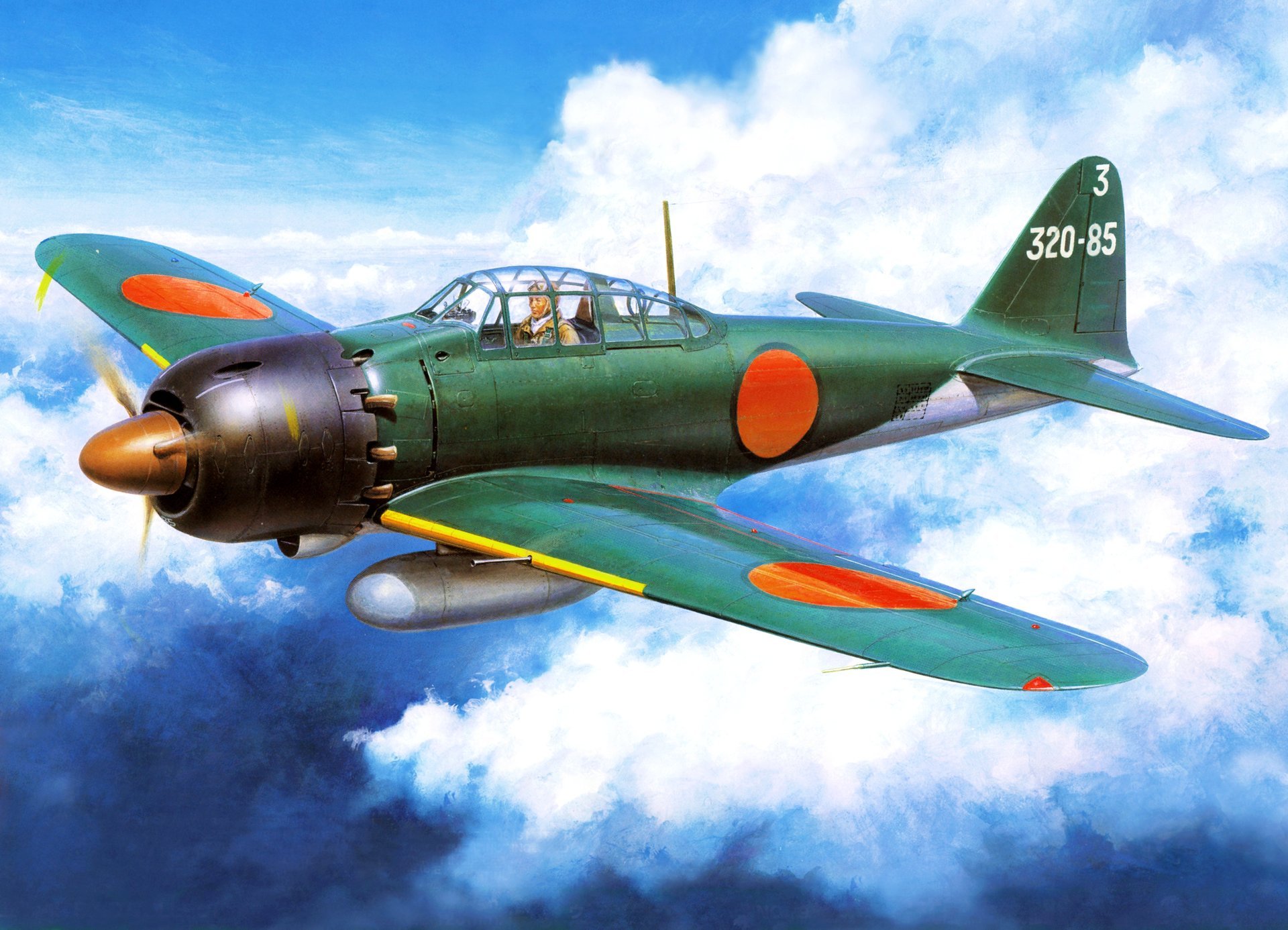 arte cielo giapponese deck fighter mitsubishi a6m reisen tipo 0 ww2 figura