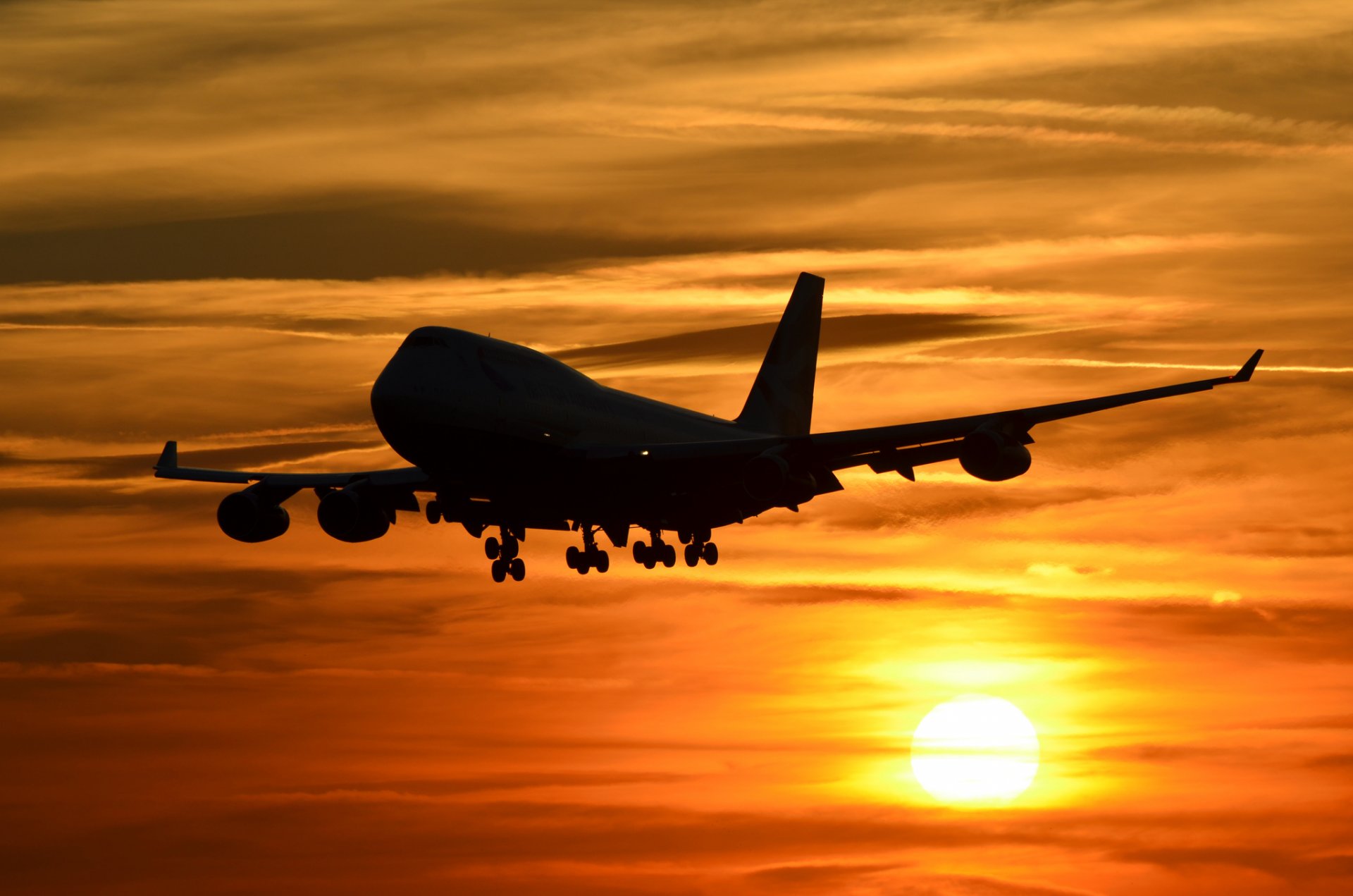 passagier flugzeug himmel sonnenuntergang