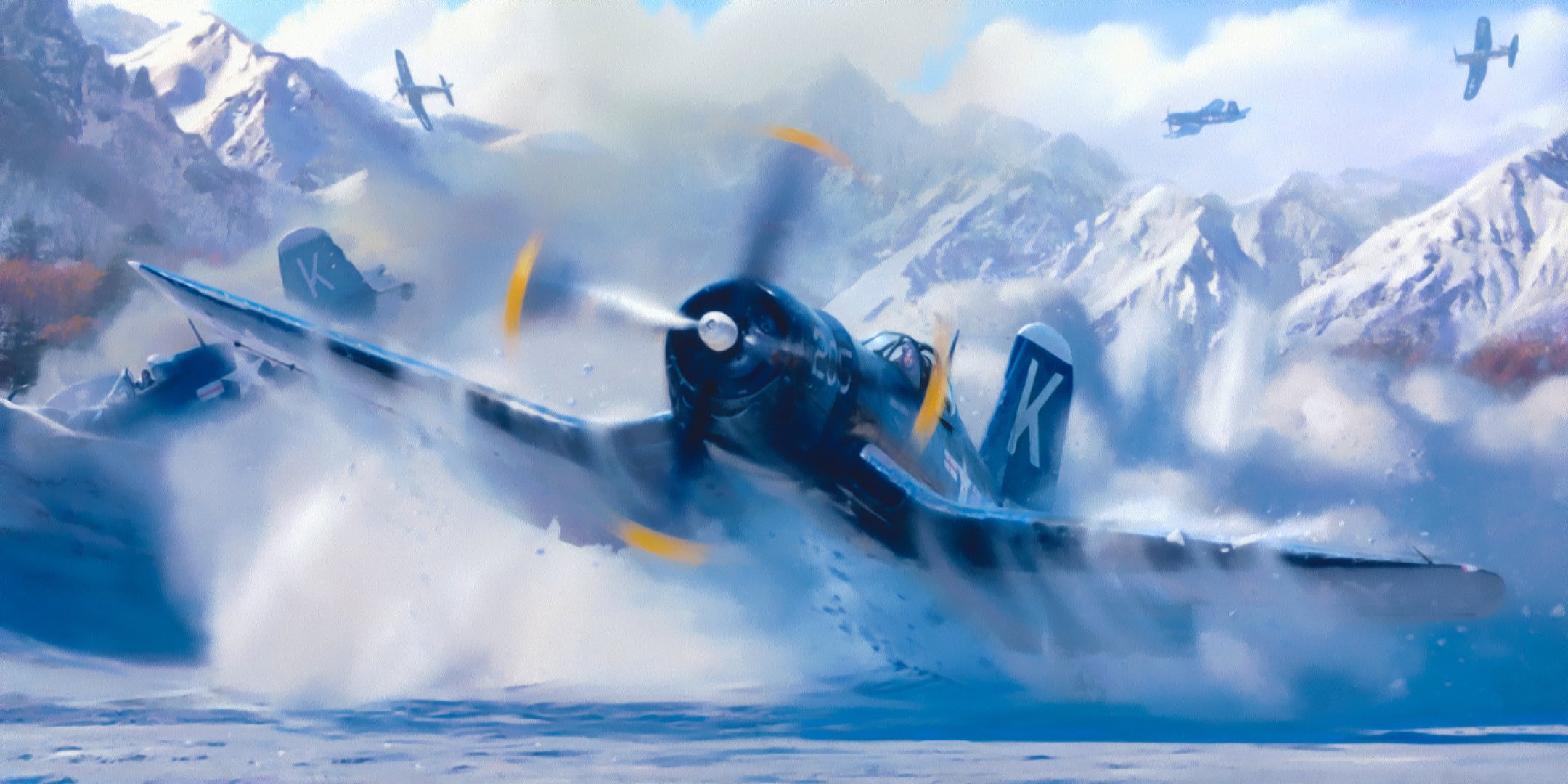 vought f4u corsair arte ww2 guerra pittura