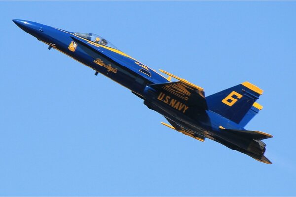 Blue Angels Fighter en el aire