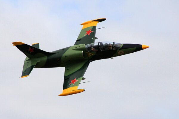 Flight of an Albatross-type combat training aircraft