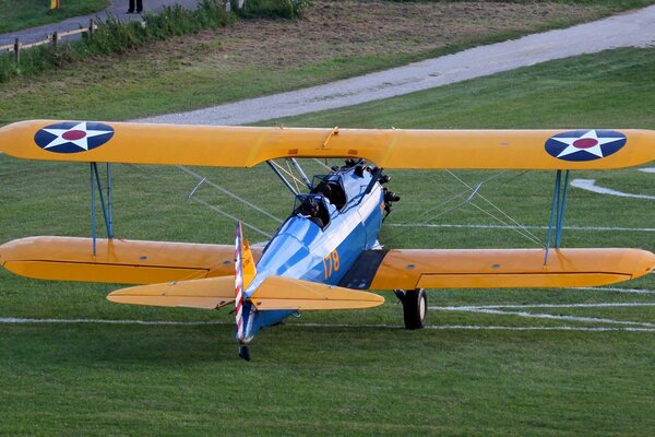 American two-seat PT-17 training aircraft