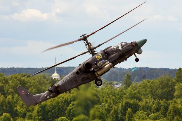 Russian military attack helicopter ka-52 alligator 