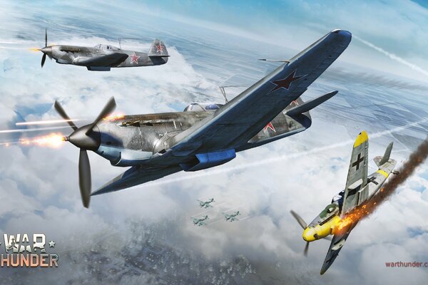 Guerra y llamas en el cielo war thunder