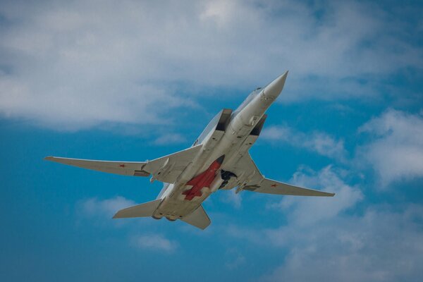 Image of the Tu-22m3 supersonic bomber in the sky