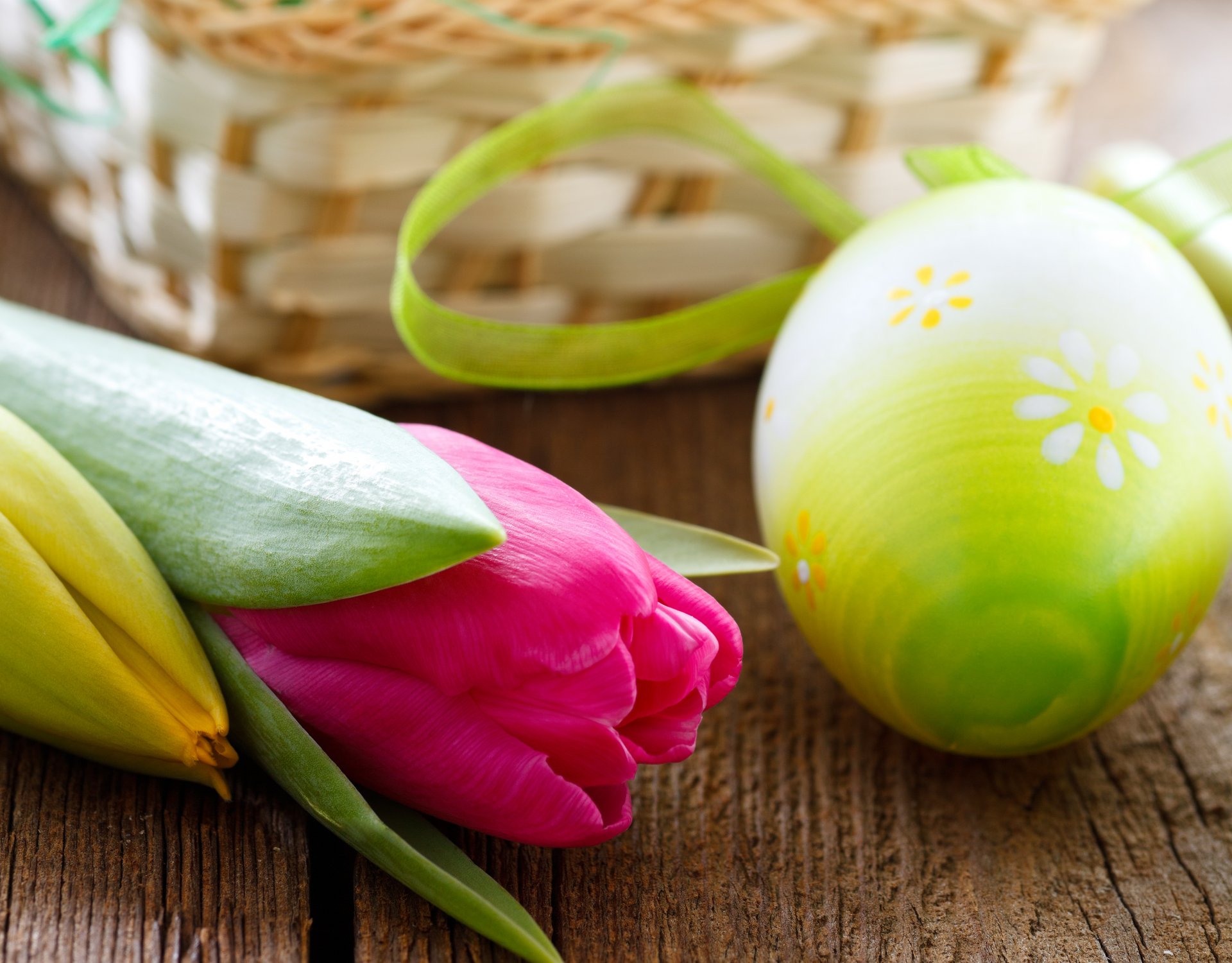 flores tulipanes ramo huevos pascua pascua