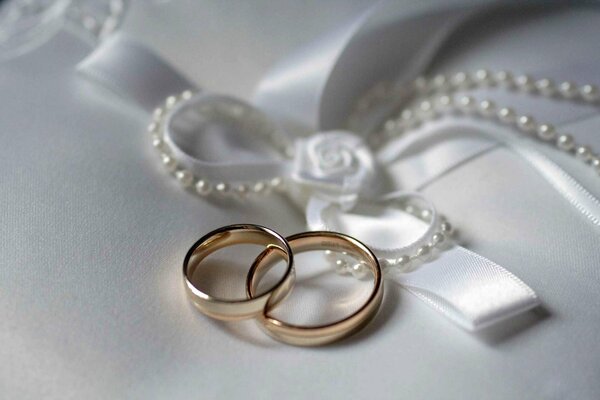 Two wedding rings for a wedding