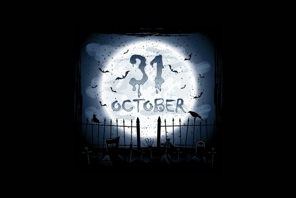 October 31 on a dark background