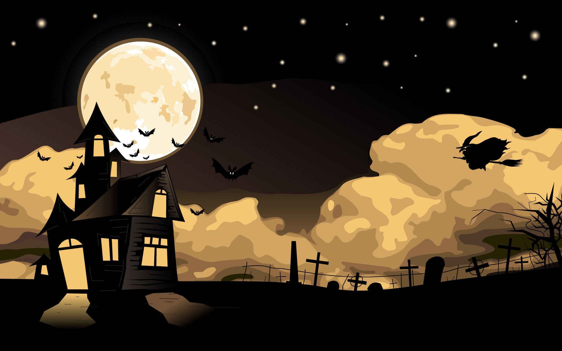 vacances halloween mystique nuit image art vecteur