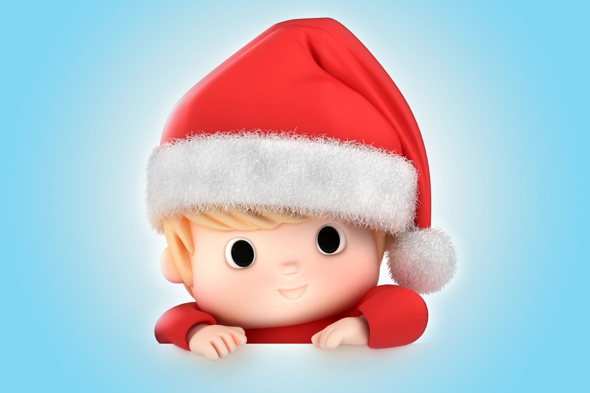 weihnachtsmann weihnachtsmann 3d kind baby weihnachten kind neujahr