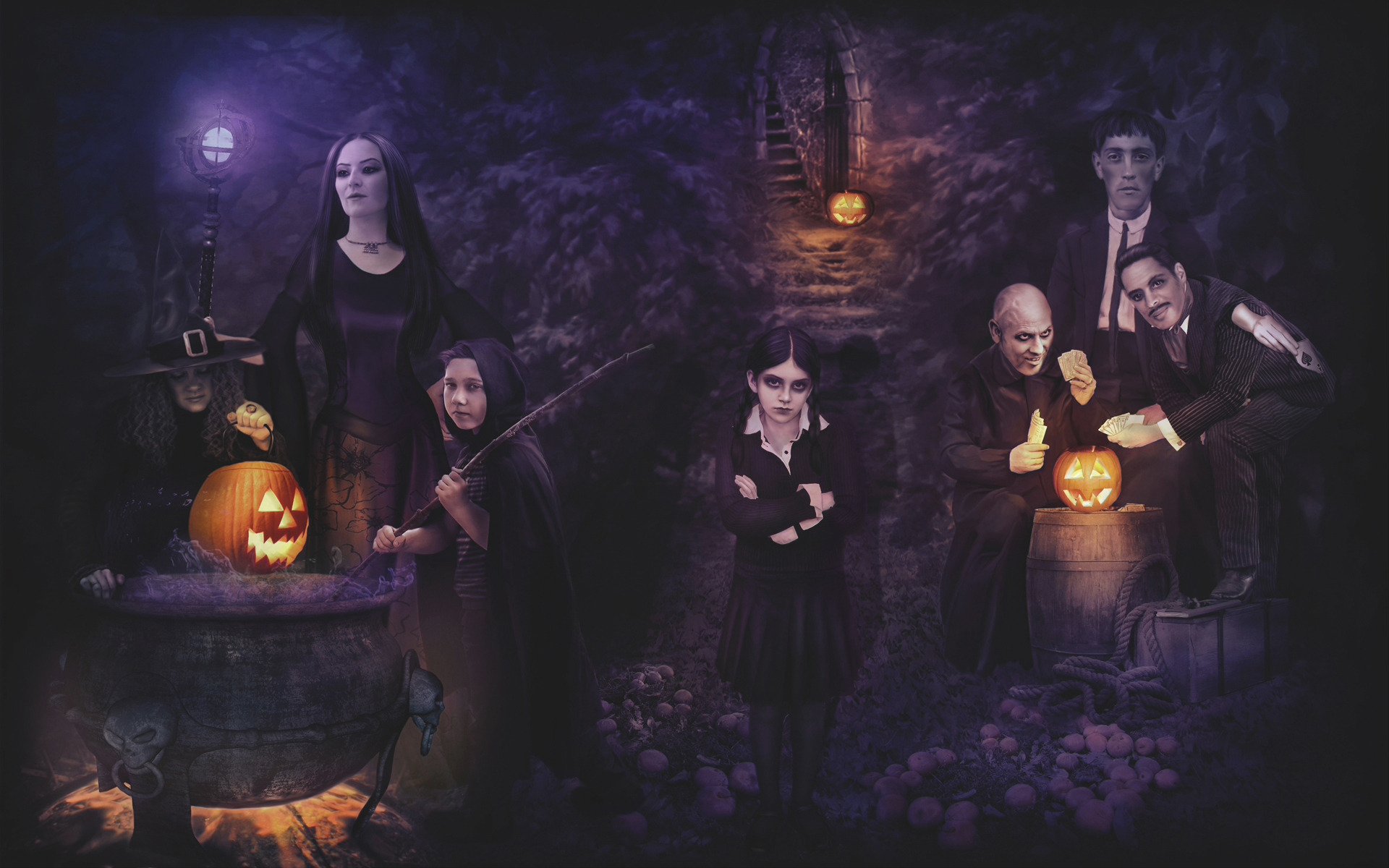 familia addams halloween cine