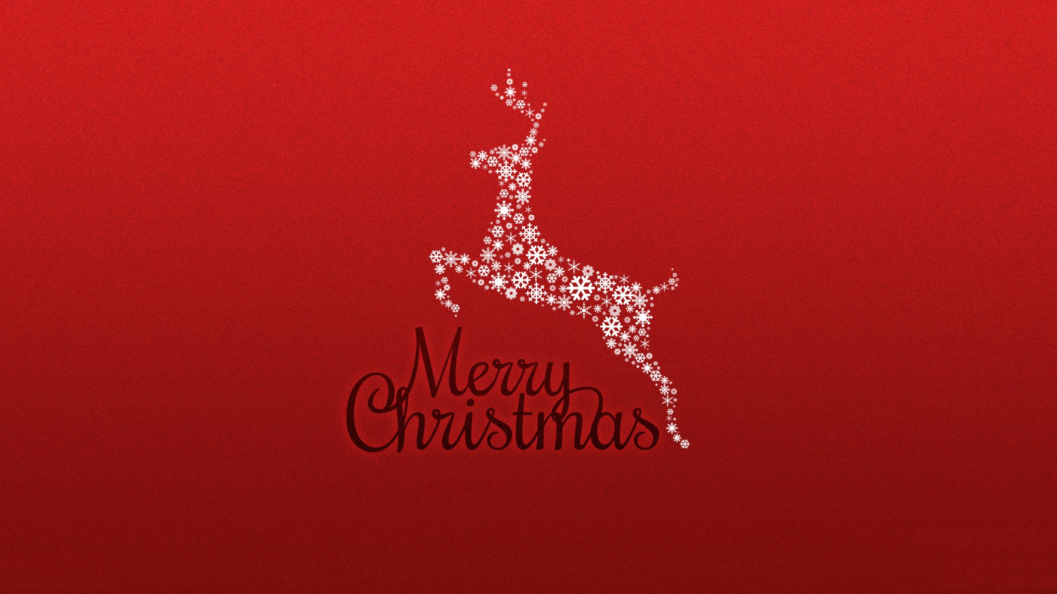 minimalism red background reindeer new year christmas merry christmas holiday