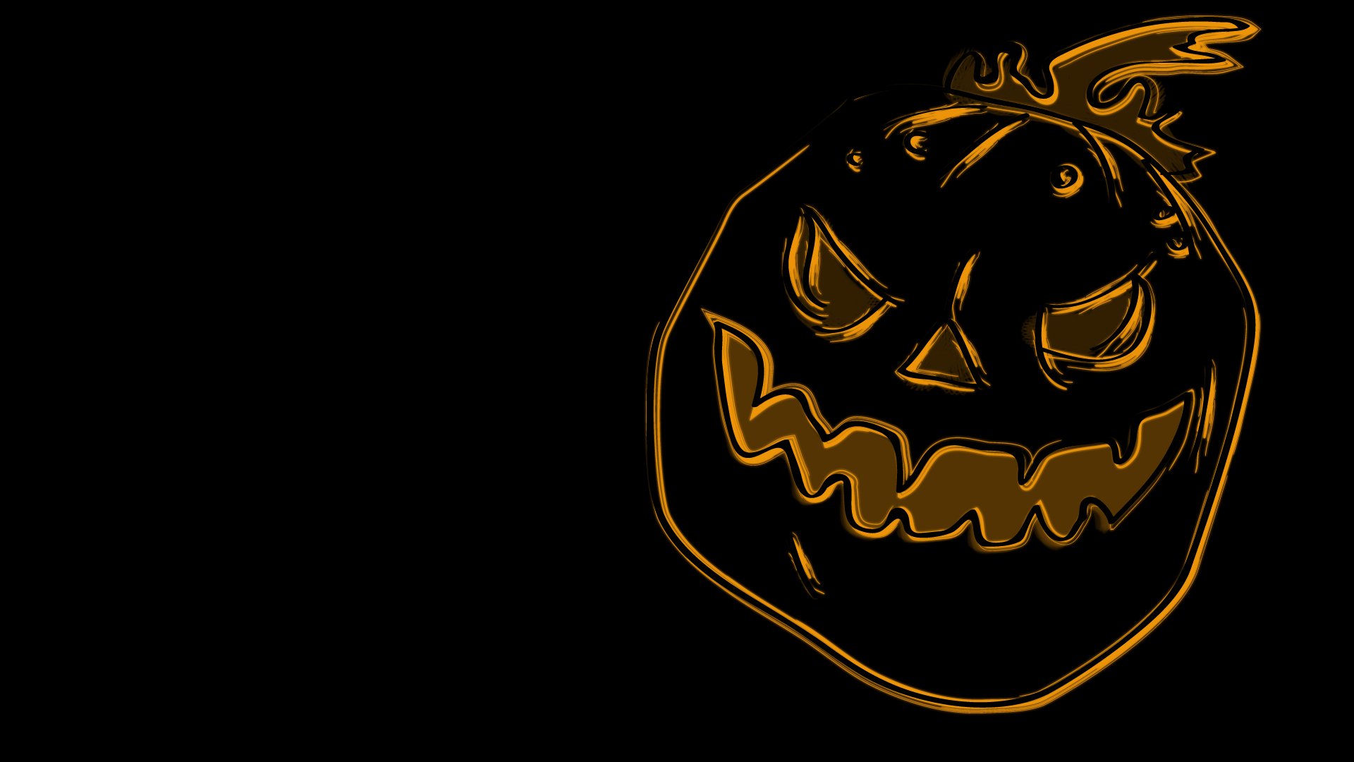 halloween wakacje dynia rysunek odpoczynek obraz 1920x1080