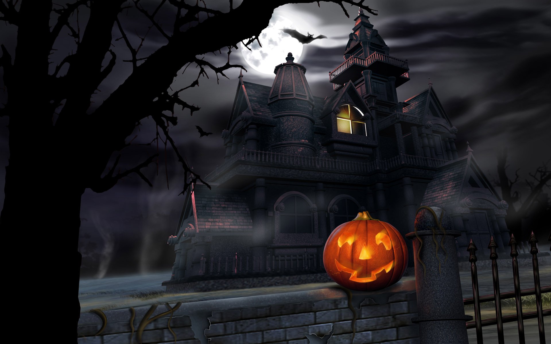 halloween citrouille château