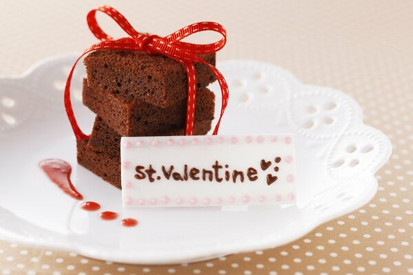 Köstlicher Kuchen zum Valentinstag