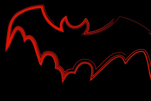 Motif de chauve-souris rouge