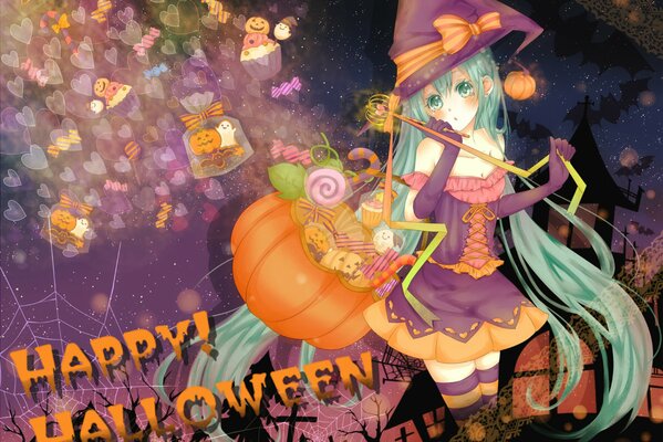 Divertente festa di Halloween Hatsune